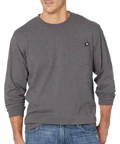 Dickies Men's Long Sleeve Heathered Heavyweight Pocket Tee