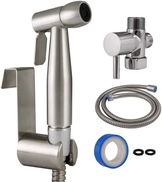 Design House 588913-SS Modern Single-Function Dual-Mount Hand Held Bidet Sprayer for Bathroom, Stainless Steel