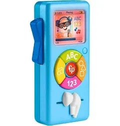 Fisher-Price Baby Learning Toy Laugh & Learn Puppy’s Music Player with Lights & Fine Motor Activities for Infants Ages 6+ Months, Blue