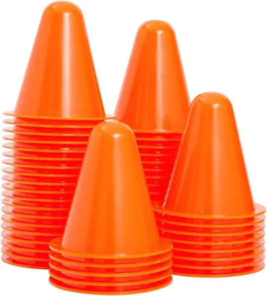 Juvale 50 Pack Mini Orange Cones