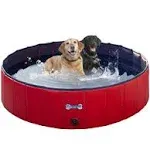 Foldable Dog Pool Collapsible Heavy Duty PVC Pet Pool Bath Tub for XLarge Dog...