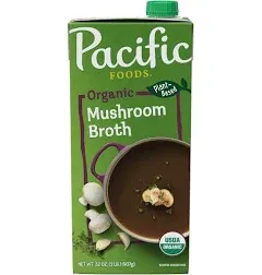 Pacific Foods Organic Mushroom Broth, 32 oz Carton