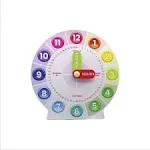 Interactive Educational Teaching Clock - Learn Time Easily, Durable Design fo...