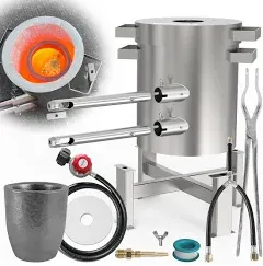 Nelyrho Propane Smelting Furnace Kit with 12kg Crucible, Support Stand, Tongs...