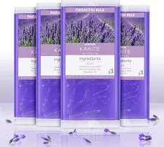 KARITE Paraffin Wax Refills Lavender Scented Paraffin Wax Beads Blocks 4 PACK