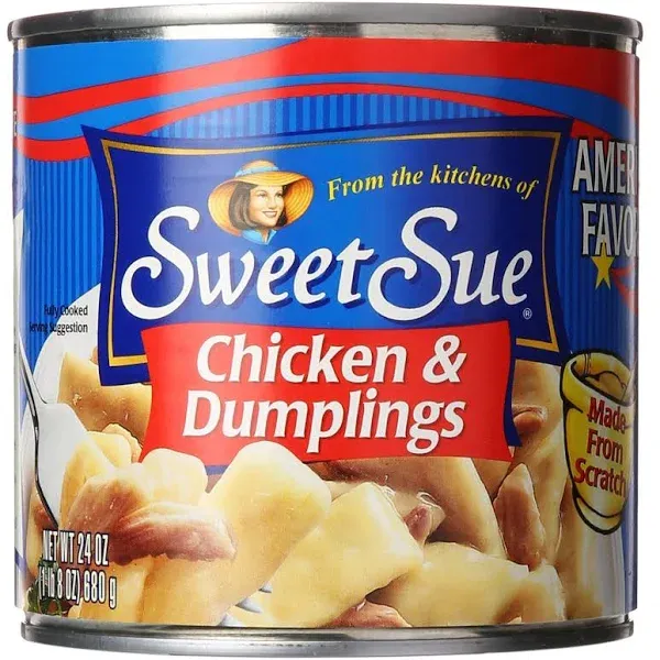 Sweet Sue Chicken &amp; Dumplings 20 oz. can Biscuit Pastry Meat Stew