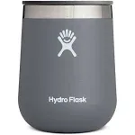 Hydro Flask 10 oz Wine Tumbler - Stainless Steel & Vacuum Insulated - Press-In Lid - Black