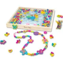 Melissa and Doug Bead Bouquet Deluxe Wood Bead Set 220+ Beads 8 Cords Age 4+ New