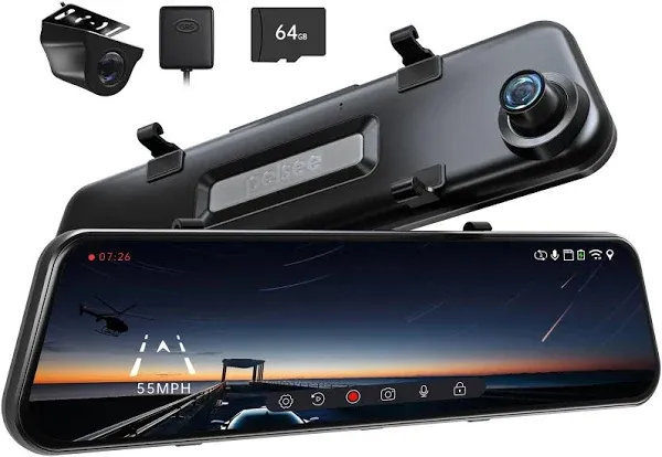 P12 Pro Max 4K+2.5K Rear View Mirror Camera