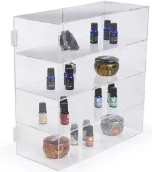 Retail Countertop Display Case, 16-1/2 X 16-1/4 X 7 Inch, Clear Acrylic with Thr