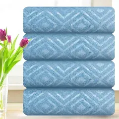 Smuge 4 Pack Oversized Bath Towel Set, White 600 GSM Ultra Soft Extra Large Bath Sheet Towels 35"x70" Bathroom Towels Hotel Luxurious Towels