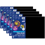 Tru-Ray Construction Paper, Black, 12" x 18", 50 Sheets per Pack, 5 Packs