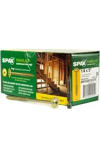 SPAX 1/4-in x 2-1/2-in Yellow/Gold Zinc-Plated Washer Interior Structural Wood Screws (50-Pack) Lowes.com