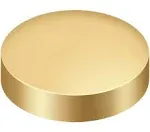 Screw Cover, Round, Flat, 1&quot; Diam - PVD Polished Brass