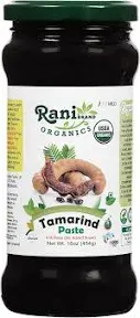 Rani Organic Tamarind Paste (Imli Paste) 16oz (1lb) 454g Glass Jar, No Sugar Added All Natural | Vegan | Gluten Free | No Colors | Non-GMO | Indian