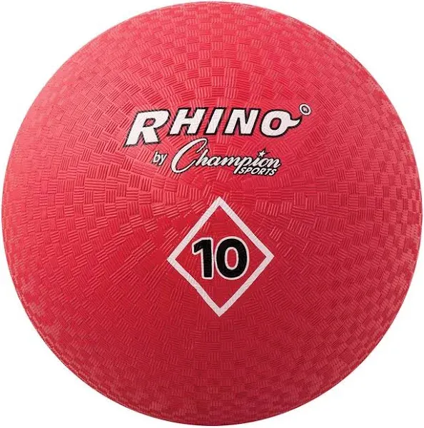 Champion Sports 10 Inch Playground Ball, Red