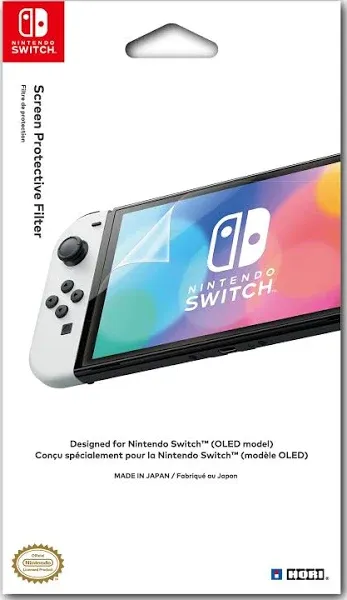 HORI Screen Protector: Protective Filter for OLED Model Nintendo Switch - Offici