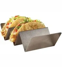 American Metalcraft TSH3 8" L x 4" W x 2" H Stainless Steel Taco Holder