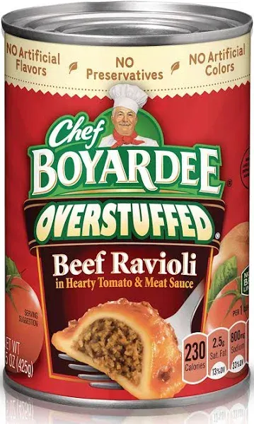 Chef Boyardee Overstuffed Beef Ravioli🥫 15 oz (Pack of 4)