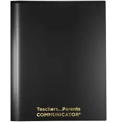 Nicky's Folder® English Communicator, Parent-Teacher Folder, Patented Tear-Resistant, Flexible Plastic, 2 Inside Pockets, 2 Exterior Sleeves, Letter Size Paper, Single Color (24 Pack) (Red)