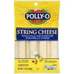 Polly-O Creamy String Cheese Whole Milk Mozzarella Cheese (12 oz)