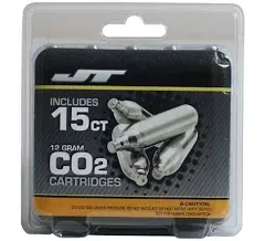 JT Paintball 40295 12gram CO2 Cartridges - 15ct