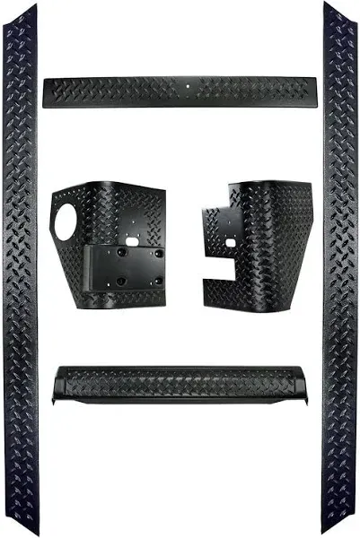 Rugged Ridge 6-Piece Body Armor Kit 97-06 Jeep Wrangler TJ