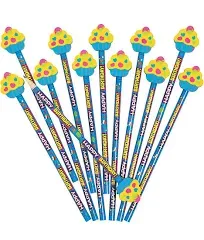 Fun Express Happy Birthday Pencils with Cupcake Topper