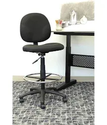 Boss Office Products Drafting Stool with Back