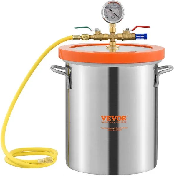 VEVOR Vacuum Chamber,for Stabilizing Wood, Resin Degassing, Silicone D