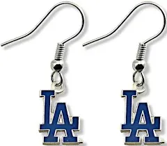 MLB Los Angeles Dodgers "LA" Script Logo Dangler Earrings