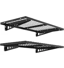 2 Shelves 2pack 2x4ft 24inchby48inch Wall Shelf Garage Storage Rack Wall Mounted