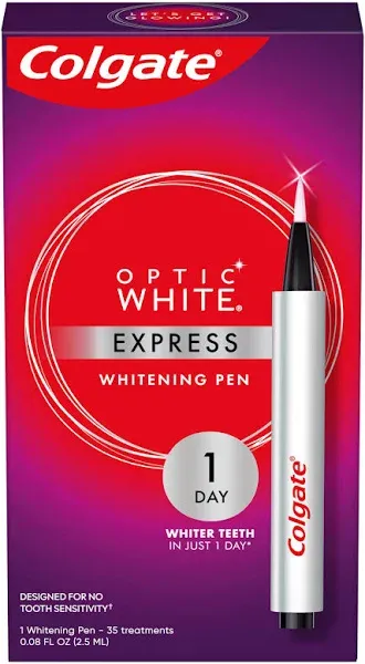 Colgate Optic White Overnight Teeth Whitening Pen Teeth Stain Remover 06/25 NEW