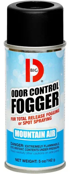 Big-D Odor Control Fogger, Mountain Air Scent, 5 oz Aerosol, 12/Carton