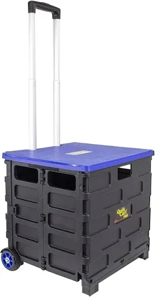 dbest products Quik Cart Pro Wheeled Rolling Crate Teacher Utility with seat ...