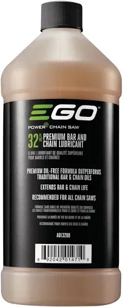 EGO Power+ AOL3200 32 FL OZ Premium Chain Saw bar and Chain Oil, Brown