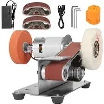 NuoDunco NunDunco Mini Belt Sander 15 Degree Knife Sharpener Electric Bench Grinder Sanding Machine