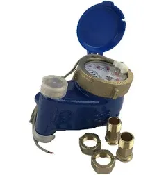 DAE V-75P Vertical Water Meter with Pulse Output, 3/4” NPT Couplings, Measuring in Gallons