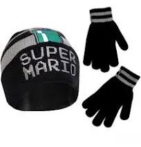 Super Mario Beanie Hat with Gloves New