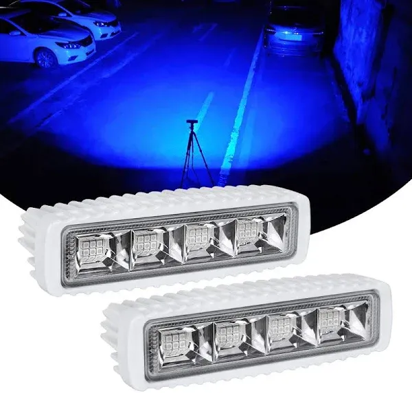 Waterproof Led Boat Lights Blue Light2 Pc 72w Deck/dock Marine Lights 4000 Lms 1