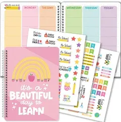 Pink Undated Teacher Planner 2024-2025