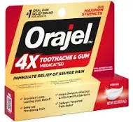 4X for Toothache &amp; Gum Pain: Severe Cream Tube 0.33Oz- from Oral Pain Relief Bra