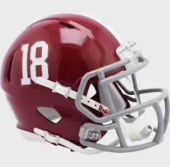 Alabama Crimson Tide Mini Speed Replica Helmet #18 [NEW] NCAA Miniature Desk