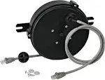 Professional Grade Retractable CAT6 Cord Reel, 20' UL/CSA Listed Cable, RJ45 Modular Plugs; ProReel