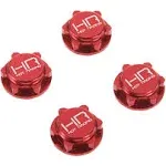 Hot Racing Serrated Dirt Shield Wheel Nuts 17mm Red (4) HRANRO10N02