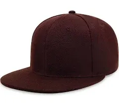 CHOK.LIDS Flat Bill Visor Classic Snapback Hat Blank Adjustable Brim High Top End Trendy Color Style Plain Tone Baseball Cap