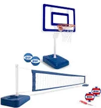 GoSports Splash Hoop Elite 2-in-1 Pool Basketball & Volleyball Game Set