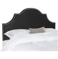 Safavieh Mercer Collection Hallmark Velvet Headboard, Twin, Black