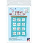 Jack Dempsey Themed Stamped White Quilt Blocks 9"x9" 12-pkg-kittens