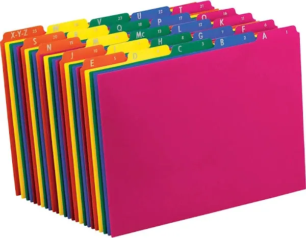 Pendaflex Top Tab File Guides Alpha/A-Z 1/5 Tab Polypropylene Letter 25/Set